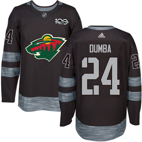 Adidas Wild #24 Matt Dumba Black 1917-100th Anniversary Stitched NHL Jersey